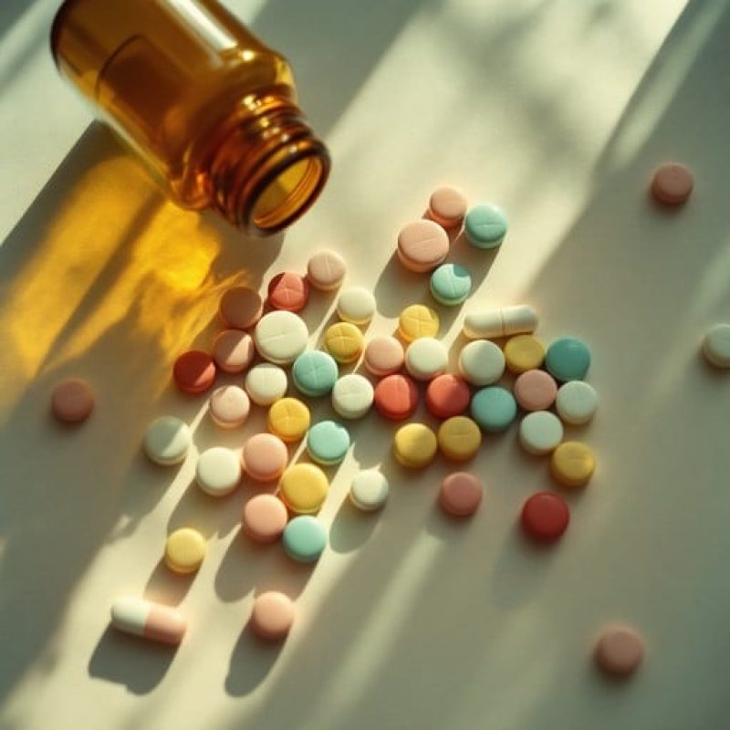 colorful-pills-scattered-stockcake colorful-pills-scattered-stockcake